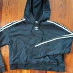 Adidas Cropped Hoodie  Black Photo 0
