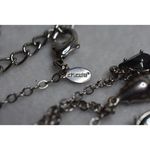 Chico's  Baby Blue Crystals Art Deco Y2k Silver Tone Chain Link 40 Inch Necklace Photo 1