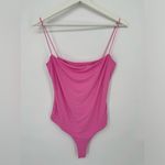 Naked Wardrobe  Pink‎ Got The Scoop Tank Bodysuit Sz L NWT Photo 2