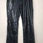 Tommy Hilfiger Vtg Tommy Jeans Y2K Faux Leather Snake Print Black Bootcut Pants Photo 0