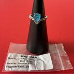 Bomb Party RBP2940 Natural Fusion Quartz on Rhodium Size 7 Ring NWT Photo 3