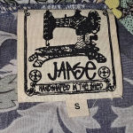 Jaase  Womens Blue‎ Gray Floral Babydoll Shirt Top Blouse Small Photo 2