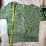 American Eagle AE Wrap Front Sweater Copped Green Size Medium Photo 5