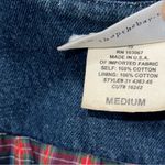 Monterey Bay Vintage Women’s M Blue Denim Plaid Flannel Lined Jean Chore Jacket Size M Photo 6