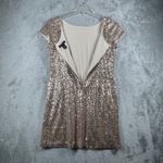 White House | Black Market White House Black‎ Market Dress Womens M Gold Sequin Sparkle Holiday Party Photo 3