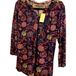 Jason Maxwell  Women's Blouse Top Floral
3/4 Sleeve Cotton Blend Size L Photo 0