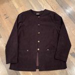 Vintage Womens Brown Suede Blazer Jacket Size 14 Photo 1