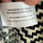 The Limited  Black White Zig Zag Long Sleeve Cowl Neck Light Wrap Sweater Size M Photo 7