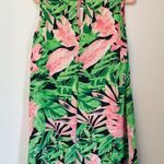 Peach Love California Green and pink Palm leaf boutique dress size small Photo 72