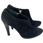 Diane Von Furstenberg DVF Suede Black Women's Heeled platform booties Shoes Size 7 Photo 12