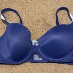 Victoria's Secret Victoria’s Secret Royal Blue Bow Lined Demi Bra Size 36D Photo 0