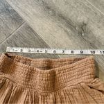 Aerie  Gauzy High Waisted Wide Leg with Slits Pant Cappuccino Size XS Boho Photo 4