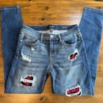 Judy Blue  Buffalo Plaid Peek-a-Boo Skinny Jeans Photo 6