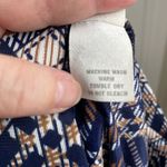 Vintage 1970s Plaid Wing Tip Collar Plaid Short Sleeve Women’s Shirt Small Blue Photo 11