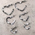 Free People Heart Shape Tortoise Hoop Earrings Set Photo 0