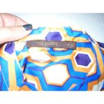 The Limited Womens New  Blouse Work Play Blue Orange Cream Geometric Purple S Top Photo 8