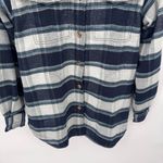 Columbia  Calico Basin‎ Shirt Jacket Womens Medium Blue Gray Polyester Pockets Photo 2