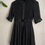 Jonathan Saunders Satin & Sheer Babydoll Dress Black Size undefined Photo 2