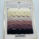 Scunci Hosiery Elastic Super Comfy Hair Ties Ombre Creams/Tans/Browns, 6 Photo 0