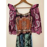 Farm Rio  NWT Multicolor Sweet Mermaids Midi Dress Salt Island Beaded Tiered S Photo 13