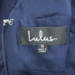 Lulus Heavenly Hues Maxi Dress Gown Deep V Modest Leg Slit Navy Blue Small Prom Photo 10