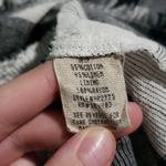 Moon River  Buffalo Plaid Top Shirt Black White Linen Peplum Button Puff Sleeve Photo 4