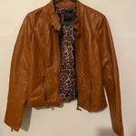 Boutique Tan Leather Jacket Size M Photo 0