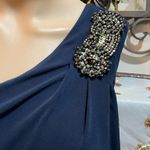 City Triangles Navy One-Shoulder Dress with Embellished Detail Photo 1