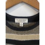 St. John  Sport P Wool Blend Black Gold Striped Sleeveless Tank Top Sweater EUC Photo 2