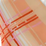 Vintage 50's/60's Sheer Chiffon Square Scarf Peach/Pink/Orange Japan Orange Photo 1