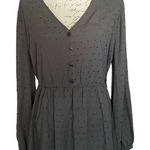 Bloomchic Green Dotted Long Sleeve Babydoll Shirt Size 22/24 Photo 0