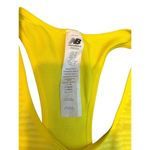 New Balance JCREW Womens Yellow Striped Racerback Tank Top XS Photo 4