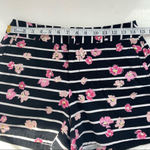 Elle  Black and Pink Floral Chino Shorts Size 2 Photo 6