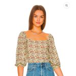 Nation Ltd Dallyce Romance Tee Vintage Fleur Small Top Yellow Floral cottagecore Photo 1