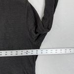 Eileen Fisher  100% Linen Turtleneck Long Sleeve Top Size L Charcoal Grey Photo 6