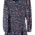 Lulus Smocked Balloon Sleeve Dress Multicolor Print Size M Photo 0