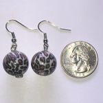 Leopard Print Beaded Boho Dangle Earrings Brown Photo 1