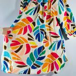 Tabitha Brown Target Botanical Print Puff Sleeve Mini Tunic Floral dress XS Photo 9