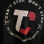 Womens Black Cropped Hoodie Long Sleeve Shirt M Medium 2021 Transformation Camp Photo 1