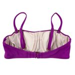 Shade & Shore Bright Purple Ribbed Bandeau Swim Bikini Top Size 32B Photo 1