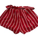 Zaful paper bag red shorts with white stripes Photo 1