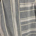 Ellen Tracy  Size Xl Pure Linen Tank Top Blue With White Stripes Costal Nautical Photo 2