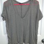 Brandy Melville Black and White Striped Tee Photo 0