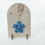 Funky Flower Earrings, Flower Earrings, Rainbow Earrings, Flower Earrings Blue Photo 2
