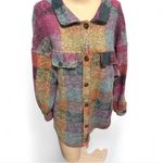 Multicolor Plaid Button Photo 3