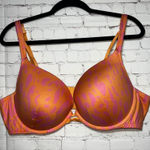 Cacique ✨ Lane Bryant Push Up Plunge Underwire Bra Orange Pink Animal Print 44D Photo 0