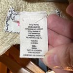 Free People NWOT  Cream Black Fringe Knit Sweater Poncho Shawl Border Print OSFA Photo 5