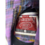 Superdry  Shirt Womens Medium Purple Blue Plaid Button Down Long Sleeve Casual Photo 4