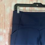 Fabletics Deep Navy Blue Oasis PureLuxe High-Waisted Legging 7/8 Length Photo 9