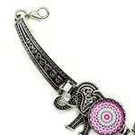 Boho Elephant Rhinestone Silver Photo 2